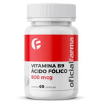 Vitamina B9 (Ácido Fólico) 800Mcg 60 Cápsulas