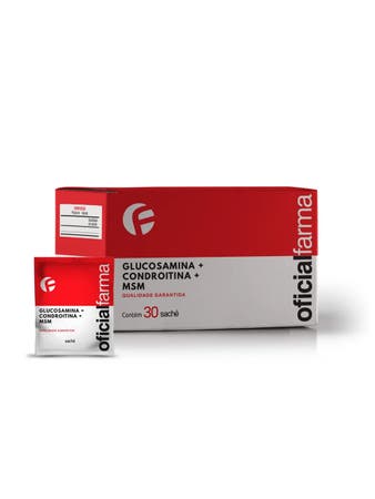 Glucosamina + Condroitina + Msm 30 Sachês Sabor Tangerina