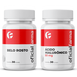 Composto Clareador de Manchas Faciais (Belo Rosto) 30 Cápsulas + Ácido Hialurônico 50mg 30 Doses