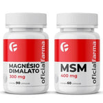Magnésio Dimalato 300mg 90 Cápsulas + Msm Enxofre Orgânico 400mg 60 Cápsulas
