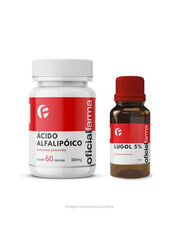 Lugol 5% Iodo Inorgânico 30ml + Ácido Alfalipóico 300mg 60 caps
