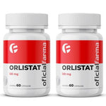 2 Potes de Orlistate 120Mg 60 Cáps
