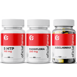5 Htp 100Mg 60 Cápsulas + Passiflora 200Mg 60 Cápsulas + Termogênico Abelhinha 120 Cápsulas