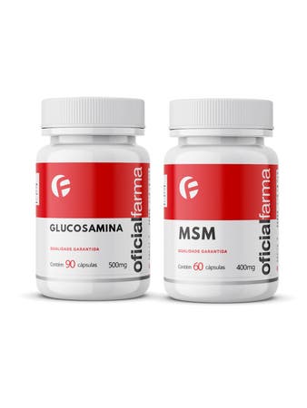Glucosamina 500Mg 90 Cápsulas + MSM Enxofre Orgânico 400Mg 60 Cápsulas