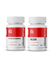 Glucosamina 500Mg 90 Cápsulas + MSM Enxofre Orgânico 400Mg 60 Cápsulas