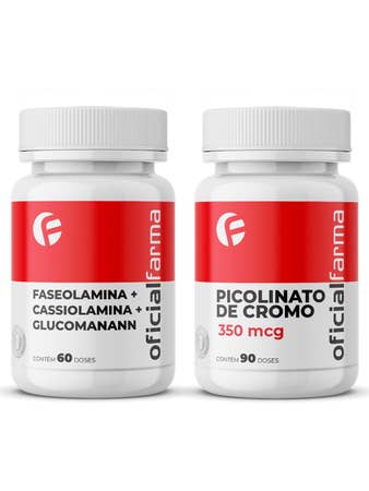 Faseolamina + Cassiolamina + Glucomanann 60 Doses + Picolinato De Cromo 350Mcg 90 Doses
