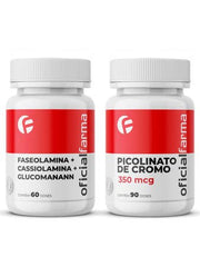 Faseolamina + Cassiolamina + Glucomanann 60 Doses + Picolinato De Cromo 350Mcg 90 Doses