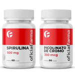 Spirulina 500Mg 60 Doses + Picolinato De Cromo 350Mcg 90 Doses