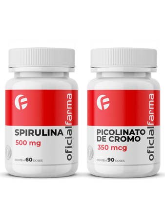 Spirulina 500Mg 60 Doses + Picolinato De Cromo 350Mcg 90 Doses