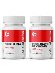 Spirulina 500Mg 60 Doses + Picolinato De Cromo 350Mcg 90 Doses