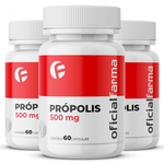 3 Própolis 500mg 60 Cápsulas