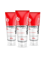 3 MinoxidilL 5% Para Barba Com Fator De Crescimento 60g