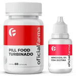 MinoxidilL  5% Com Biotina 100Ml + Pill Food Turbinado 60 Cápsulas