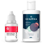 MinoxidilL 5% Com Biotina 100Ml + Shampoo Unissex Para Crescimento Capilar 200 ml SENKEDA