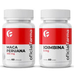 Maca Peruana 500mg 60 Cápsulas + Ioimbina (yohimbine) 5mg 60 doses