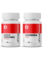 Maca Peruana 500mg 60 Cápsulas + Ioimbina (yohimbine) 5mg 60 doses