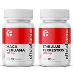 Maca Peruana 500Mg 60 Cápsulas + Tribulus Terrestris 500Mg 60 Doses (40% saponinas)