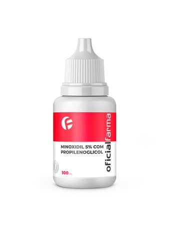MinoxidilL 5% Com Propilenoglicol 100Ml - Loção Capilar