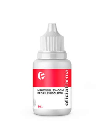 MinoxidilL 5% Com Propilenoglicol 50mL - Loção Capilar