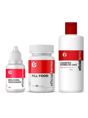 MinoxidilL Turbinado + Pill Food + Shampoo Bomba De Café