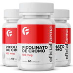 3 Picolinato De Cromo 100 Mcg 60 Cápsulas