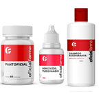 Pantoficial 60 Cáps + MinoxidilL Turbinado 100ml + Shampoo Regenerador 200ml