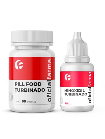 Pill Food Turbinado 60 Cápsulas + MinoxidilL Turbinado 100ml