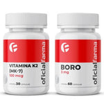 Vitamina k2 Mk-7 100Mcg 30 Cáps + Boro 3Mg 60 Cáps